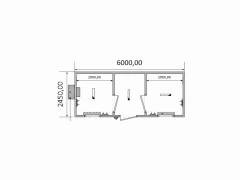 Блок-контейнер БК-037 СП с приточно-вытяжной вентиляцией и кондиционером