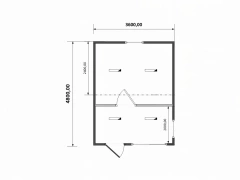 Блок-контейнер БМ-41 СП из 2 блок-контейнеров с декоративным фризом