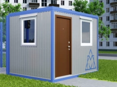 Пост охраны БК-40 c проходной, закрытый (ПВХ-панели)