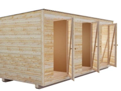 Бытовка деревянная под хозблок БД-26 эконом (6 м)