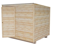 Бытовка деревянная под хозблок БД-03 эконом (3 м)