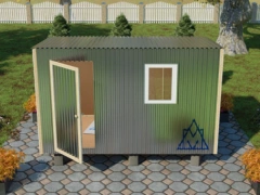 Бытовка металлическая под хозблок БМ-04 с отделкой (4 м)