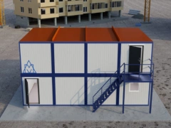 Двухэтажное модульное здание МЗ-32 из 8 БК (сэндвич)