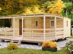 Садовый домик с верандой СД-08